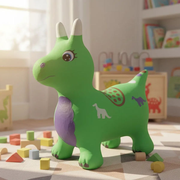 Imagen de Inflable saltarín dinosaurio con sonido, varios colores