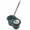 Imagen de Mopa de microfibra mango extensible, balde de plástico + repuesto, centrifugadora de metal, en caja