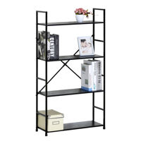 Imagen de Mueble estantería de hierro y MDF, 4 estantes, en caja, Berlina home