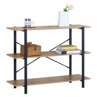 Imagen de Mueble organizador multiuso recibidor de hierro y MDF, con 3 estantes, en caja Berlina Home