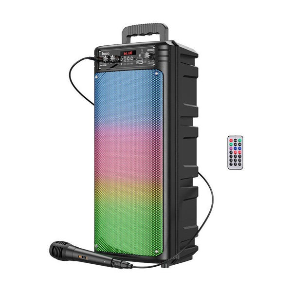 Imagen de Parlante con micrófono, bluetooth 5.0 USB radio FM, HOCO, en caja