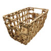 Imagen de Caja organizadora rectangular calada con asas, chica, de fibras naturales, junco de agua