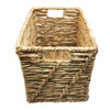 Imagen de Caja organizadora rectangular con asas, mediana, de fibras naturales, junco de agua