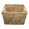 Imagen de Caja organizadora rectangular con asas, mediana, de fibras naturales, junco de agua