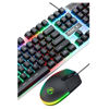 Imagen de Teclado y mouse con cable, retroiluminado, varios colores, AN-350 IMICE, en caja