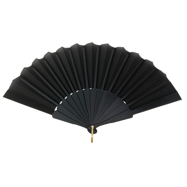 Imagen de Abanico de plástico y tela, PACK x12, varios colores