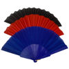 Imagen de Abanico de plástico y tela, PACK x12, varios colores
