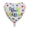 Imagen de Globo metalizado feliz cumpleaños, corazón 18" PACK x10