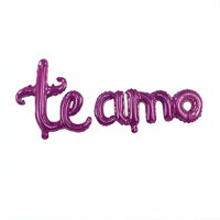 Imagen de Globo metalizado letras te amo, en bolsa varios colores