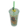 Imagen de Vaso con sorbito, de plástico 480ml, tapa rosca, en bolsa, varios colores
