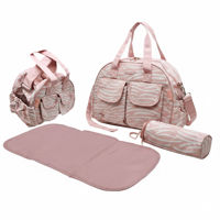 Imagen de Bolso maternal de PVC, bolso chico, cambiador y portamamadera, 2 colores