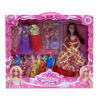Imagen de Muñeca con 11 vestidos y accesorios, varios colores, en caja