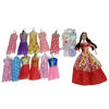 Imagen de Muñeca con 11 vestidos y accesorios, varios colores, en caja
