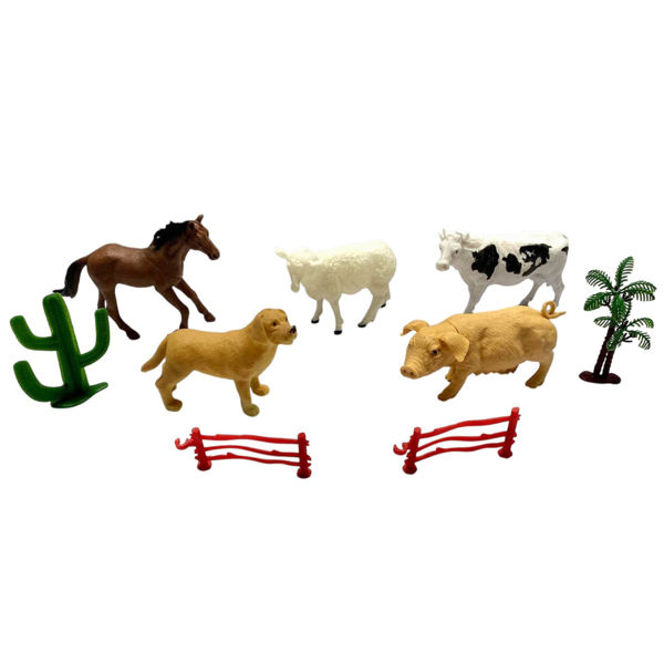Imagen de Animales de granja x5, en bolsa