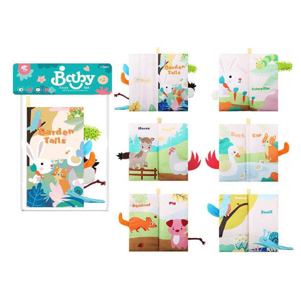Imagen de Libro de tela para bebé, en el jardín, en bolsa