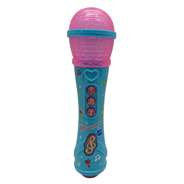 Imagen de Micrófono con luz y sonido, en caja, 3AA, varios colores
