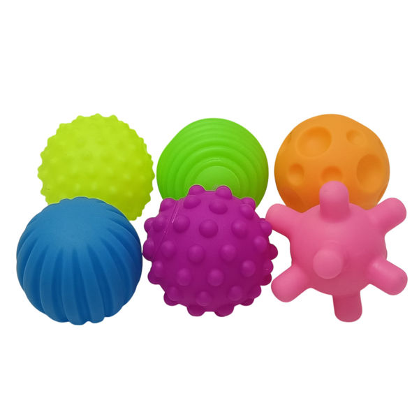 Imagen de Pelota para masajes x6 con textura, en bolsa