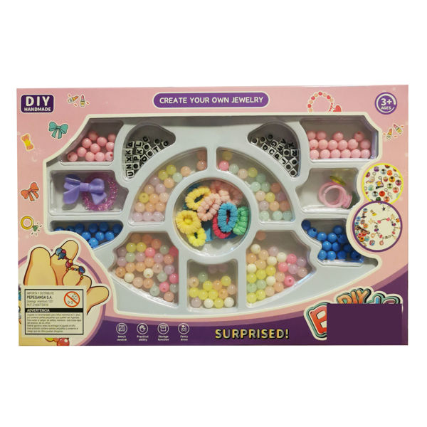 Imagen de Cuentas para armar pulseras y collares, en caja