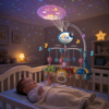 Imagen de Dormidera musical, con proyector, 4 móviles rotación 360º, 3AA en caja