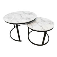 Imagen de Mesa nido redonda x2, de MDF y acero, en caja, varios colores