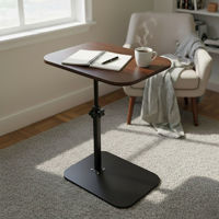 Imagen de Mesa de madera, pie de metal, altura regulable, en caja