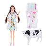 Imagen de Muñeca articulada, veterinaria, con accesorios, en caja