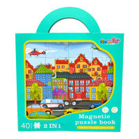 Imagen de Puzzle magnético, 40 piezas, 2 puzzles de ciudad, en caja