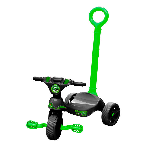 Imagen de Triciclo de plástico con barra VERDE, XALINGO