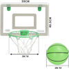Imagen de Tablero de basket para pared, o sobre puerta, marco luminoso, brilla en la oscuridad, con pelota e inflador, en caja