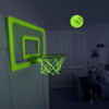 Imagen de Tablero de basket para pared, o sobre puerta, marco luminoso, brilla en la oscuridad, con pelota e inflador, en caja