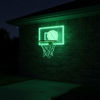 Imagen de Tablero de basket para pared, o sobre puerta, marco luminoso, brilla en la oscuridad, con pelota e inflador, en caja