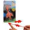 Imagen de Dinosaurio de goma, para dedo, proyectil extensible, en blister, varios colores
