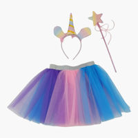 Imagen de Disfraz pollera con vincha unicornio y varita, en bolsa