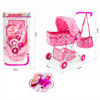 Imagen de Coche para muñeca, de metal, cuna con techo, con bolso, en bolsa