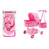 Imagen de Coche para muñeca, de metal, cuna con techo, con bolso, en bolsa