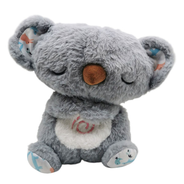 Imagen de Dormidera peluche koala, con luz y sonido, 3AA, en bolsa, varios colores