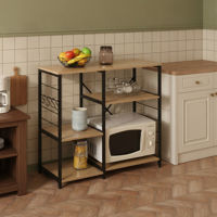Imagen de Mueble organizador de hierro y MDF, 5 estantes y ganchos, en caja, Berlina Home