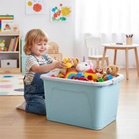Imagen de Caja organizadora de plástico 98L, con ruedas 2 colores