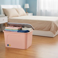 Imagen de Caja organizadora de plástico 64L, con ruedas 2 colores