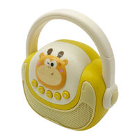 Imagen de Didáctico radio, con luz y sonido, grabadora, 3AA en caja, 32 colores