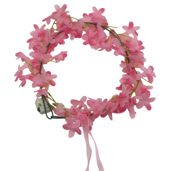 Imagen de Tiara con luz, flores, varios colores