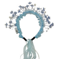 Imagen de Tiara con luz, flores y perlas, varios colores