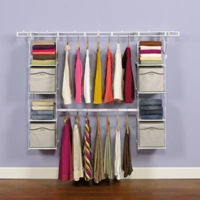 Imagen de Organizador RUBBERMAID, para placard, barra para perchas, estructura para estantes y cajas plegables
