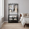 Imagen de Mueble perchero con zapatera de metal, en caja