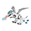 Imagen de Dinosaurio dragón de plástico, lanza humo, con luz, sonido y movimiento, 3AA, en caja