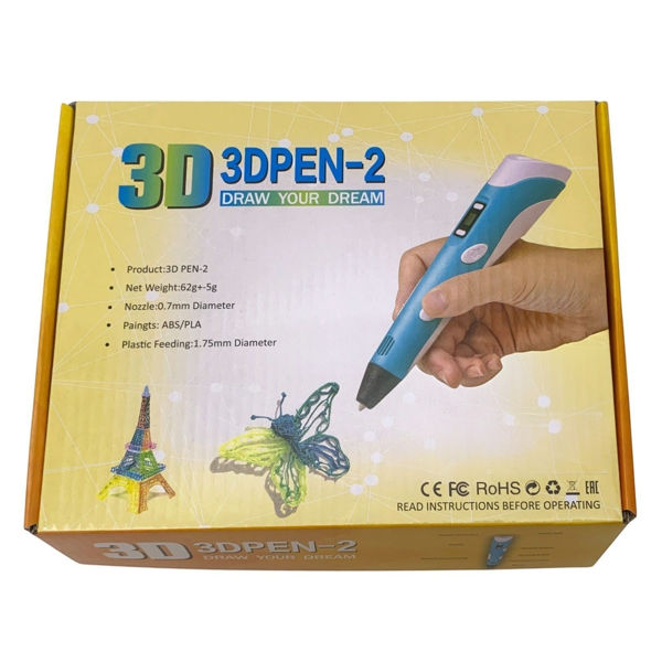 Imagen de Lapicera para impresión 3D con filamentos, recarga USB, en caja varios colores