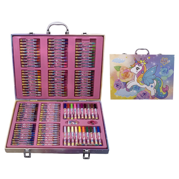 Imagen de Valija de arte infantil, 160 piezas, contiene marcadores, lápices, crayolas y láminas, 2 diseños