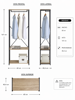Imagen de Mueble perchero de hierro y MDF despojador, con 2 estantes, en caja, Berlina Home