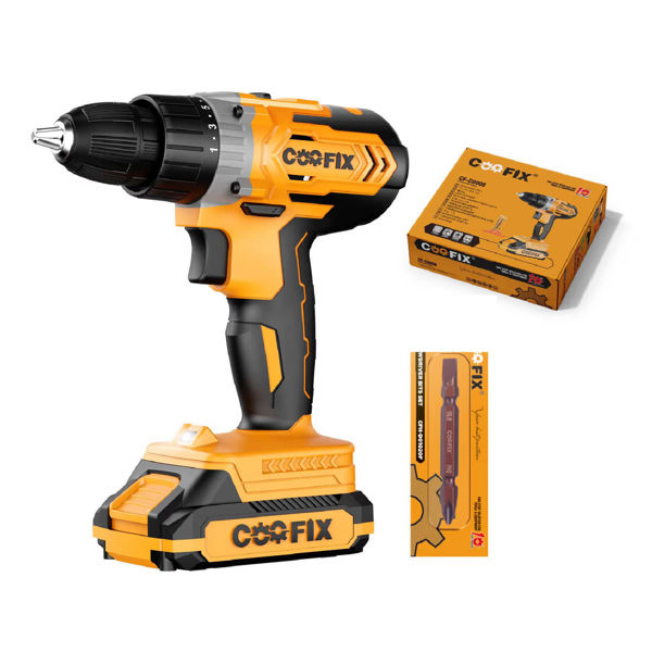 Imagen de Destornillador inalámbrico, 20V, con 2 puntas, en caja Coofix