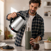 Imagen de Jarra eléctrica, de acero inoxidable, 1.8L, 1500W, en caja, WINNING STAR